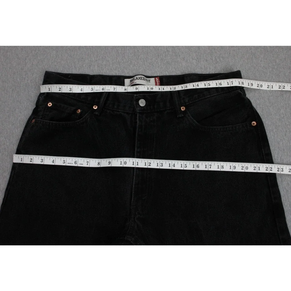 Levi's 550 Jeans Mens Size 38 X 34 Black Relaxed Fit Denim 100% Cotton